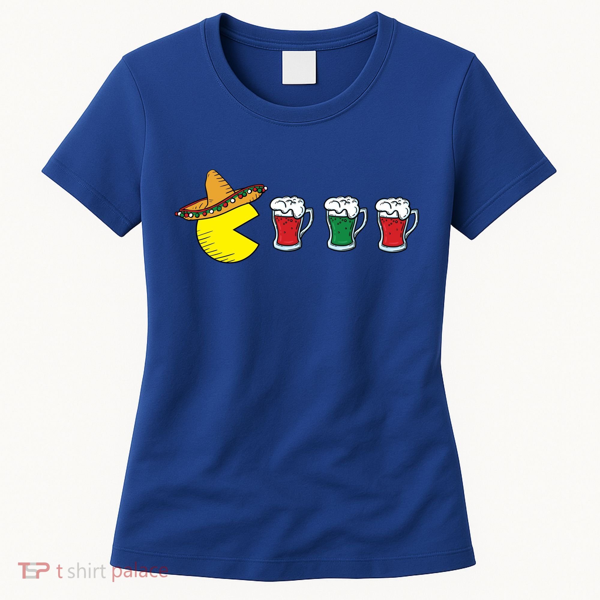 Retro Funny Cinco De Mayo Gamer Mexican Beer Women's T-Shirt