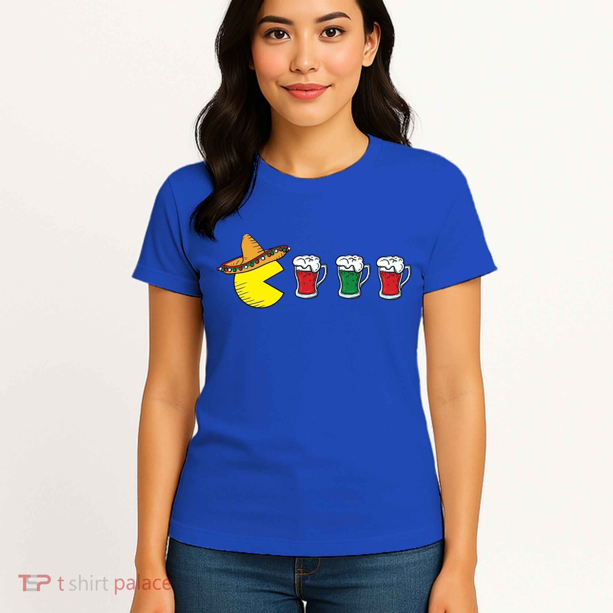 Retro Funny Cinco De Mayo Gamer Mexican Beer Women's T-Shirt