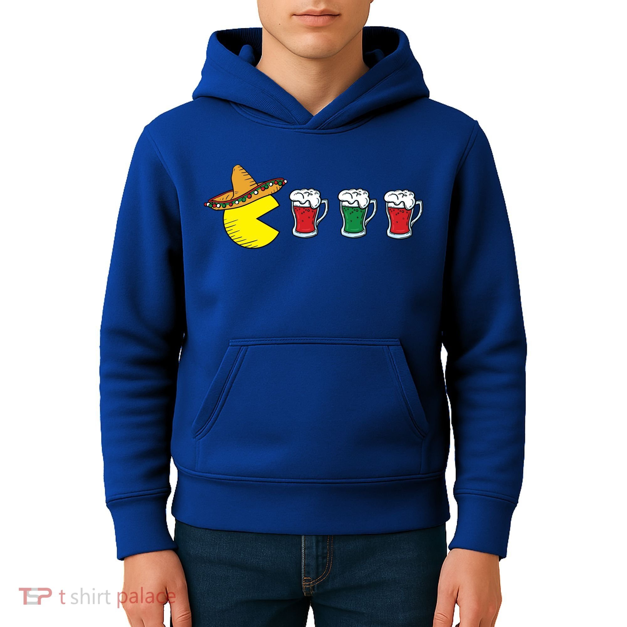Retro Funny Cinco De Mayo Gamer Mexican Beer Kids Hoodie