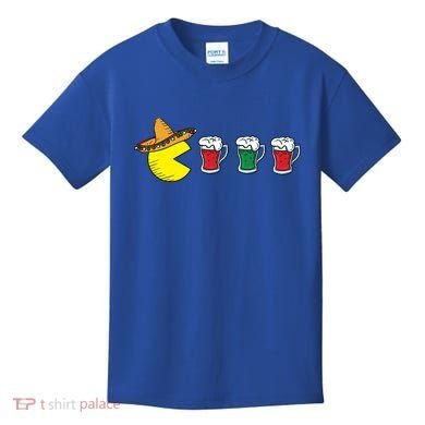 Retro Funny Cinco De Mayo Gamer Mexican Beer Kids T-Shirt