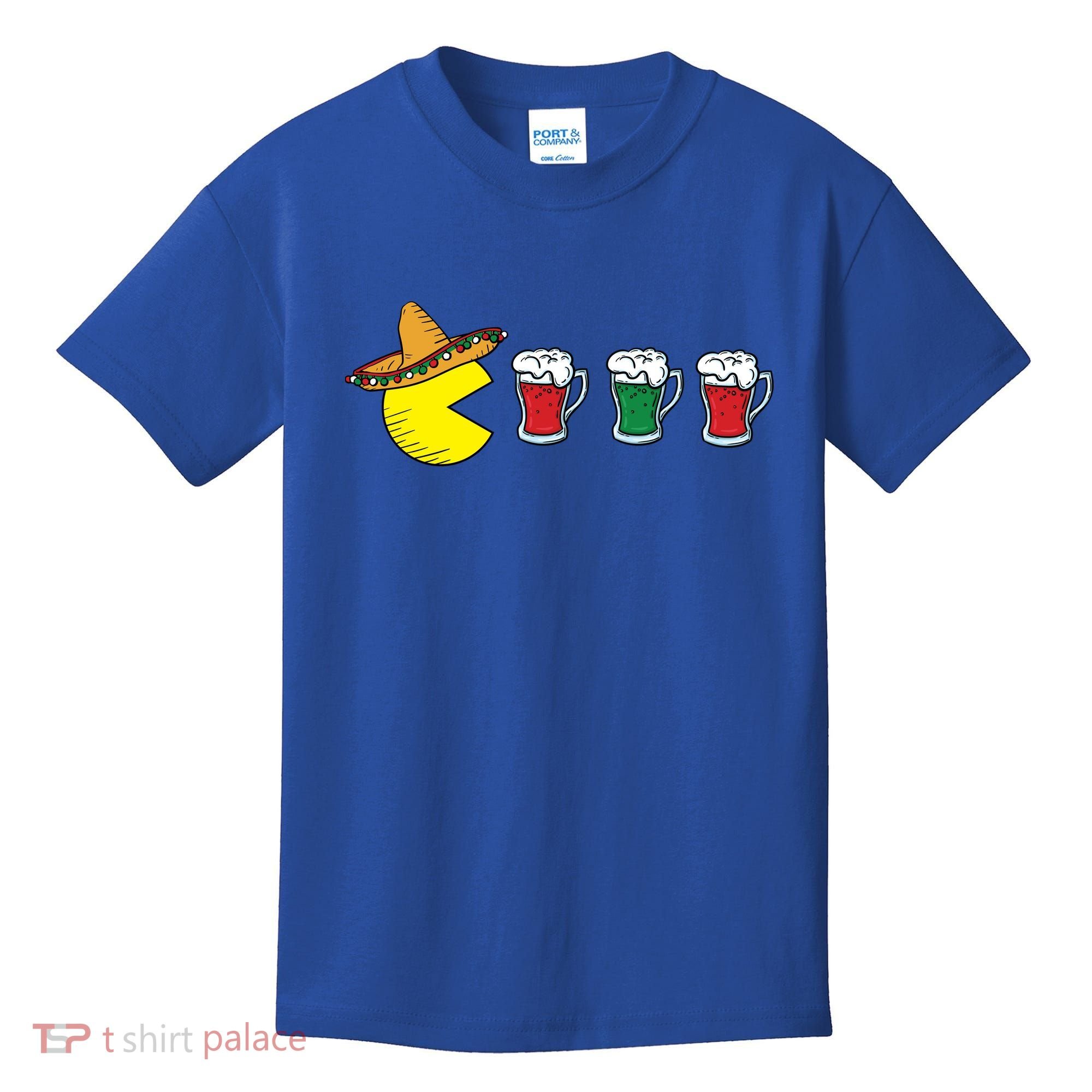 Retro Funny Cinco De Mayo Gamer Mexican Beer Kids T-Shirt