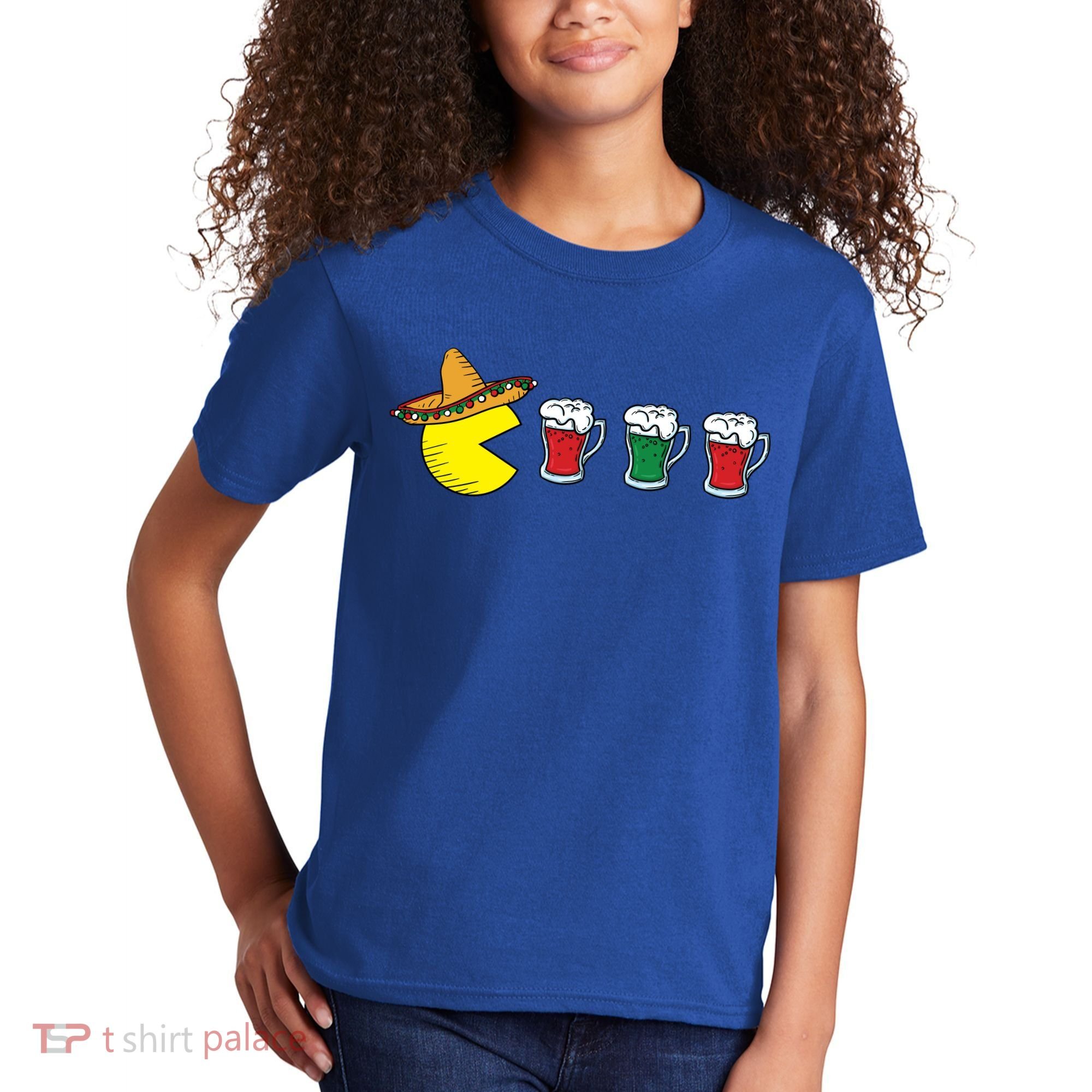 Retro Funny Cinco De Mayo Gamer Mexican Beer Kids T-Shirt