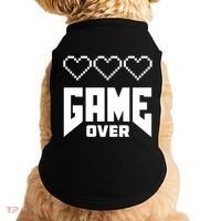 Retro Game Over Out Of Hearts Doggie Tank thumb 0