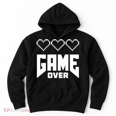 Retro Game Over Out Of Hearts Hoodie