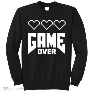 Retro Game Over Out Of Hearts Sweatshirt
