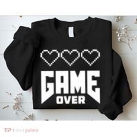 Retro Game Over Out Of Hearts Sweatshirt thumb 2
