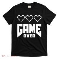 Retro Game Over Out Of Hearts T-Shirt thumb 0