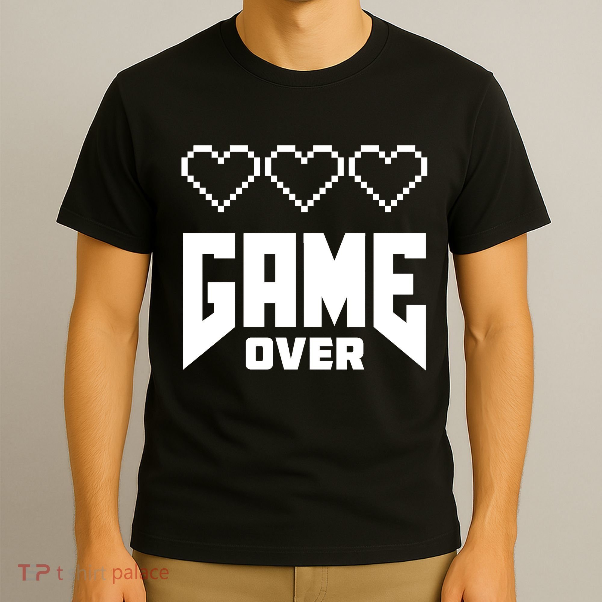 Retro Game Over Out Of Hearts T-Shirt