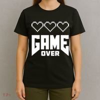 Retro Game Over Out Of Hearts T-Shirt thumb 4