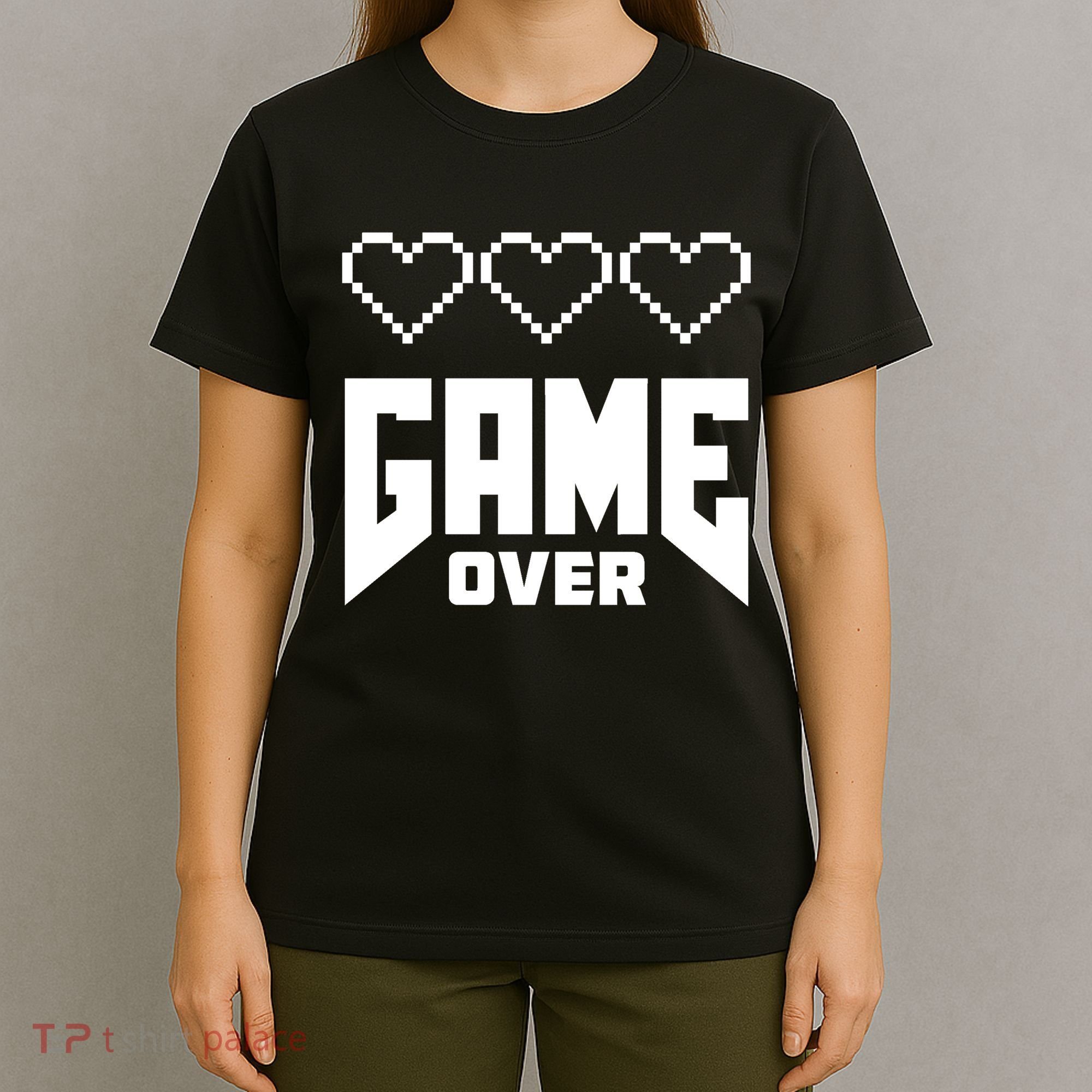 Retro Game Over Out Of Hearts T-Shirt