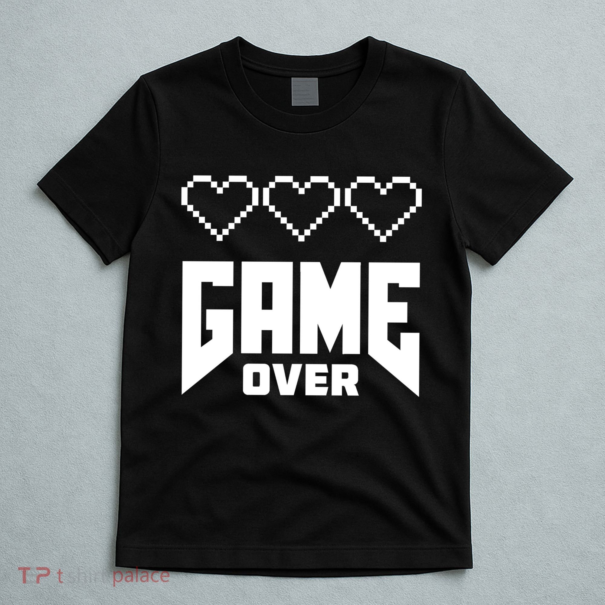 Retro Game Over Out Of Hearts T-Shirt