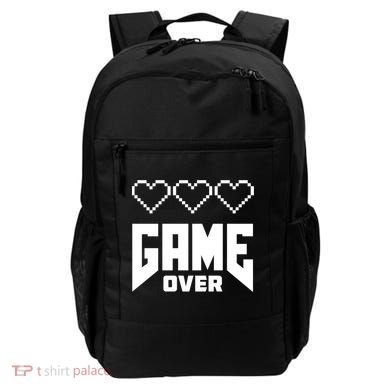 Retro Game Over Out Of Hearts Backpack