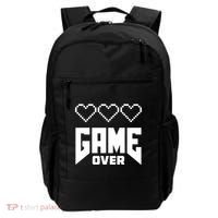 Retro Game Over Out Of Hearts Backpack thumb 0