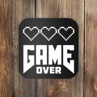 Retro Game Over Out Of Hearts Coaster thumb 0
