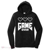 Retro Game Over Out Of Hearts Women's Hoodie thumb 0