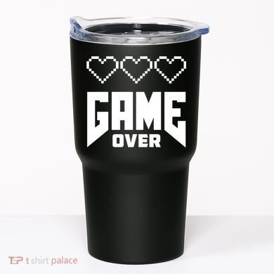 Retro Game Over Out Of Hearts Tumbler