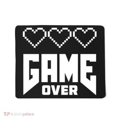 Retro Game Over Out Of Hearts Mousepad