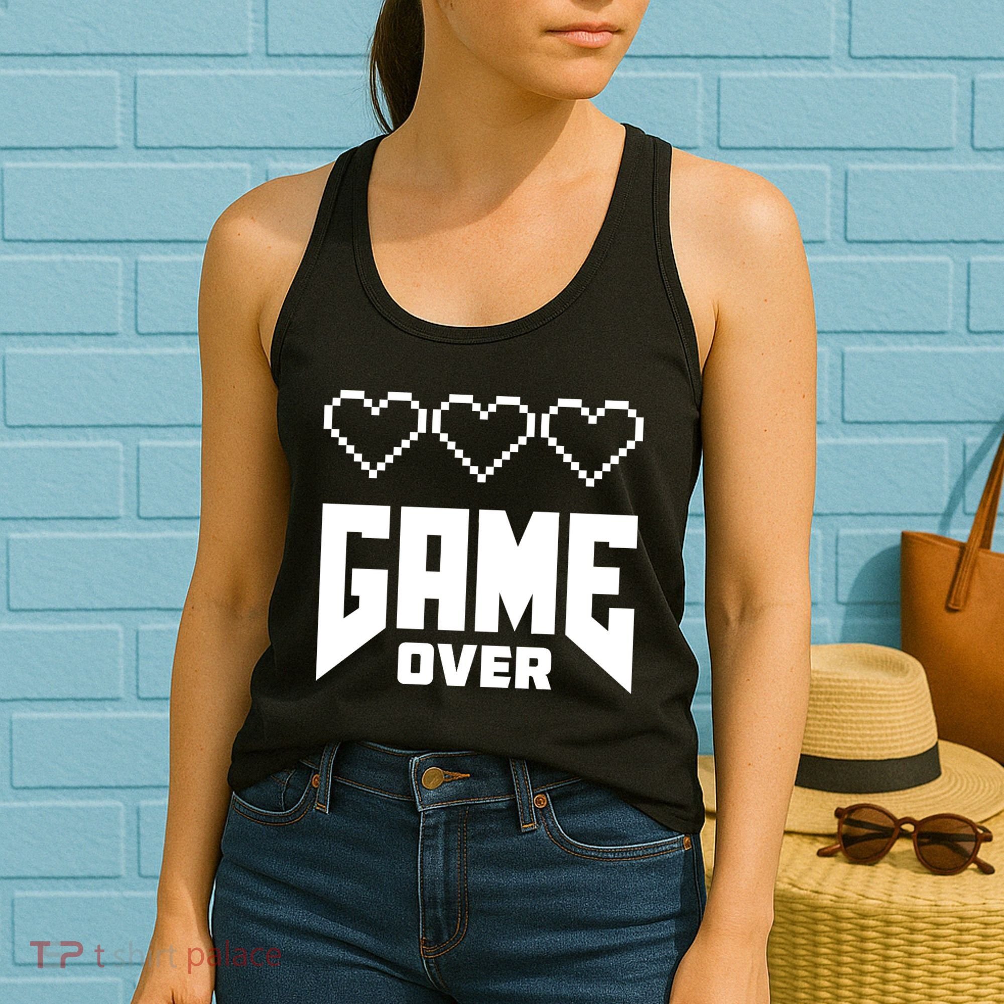 Retro Game Over Out Of Hearts Women's Tank Top