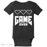 Retro Game Over Out Of Hearts Baby Bodysuit thumb 0