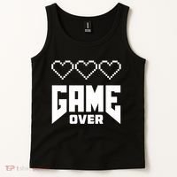 Retro Game Over Out Of Hearts Tank Top thumb 2