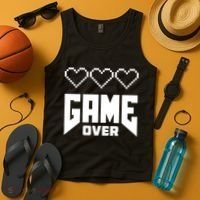 Retro Game Over Out Of Hearts Tank Top thumb 4
