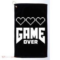 Retro Game Over Out Of Hearts Golf Towel thumb 0