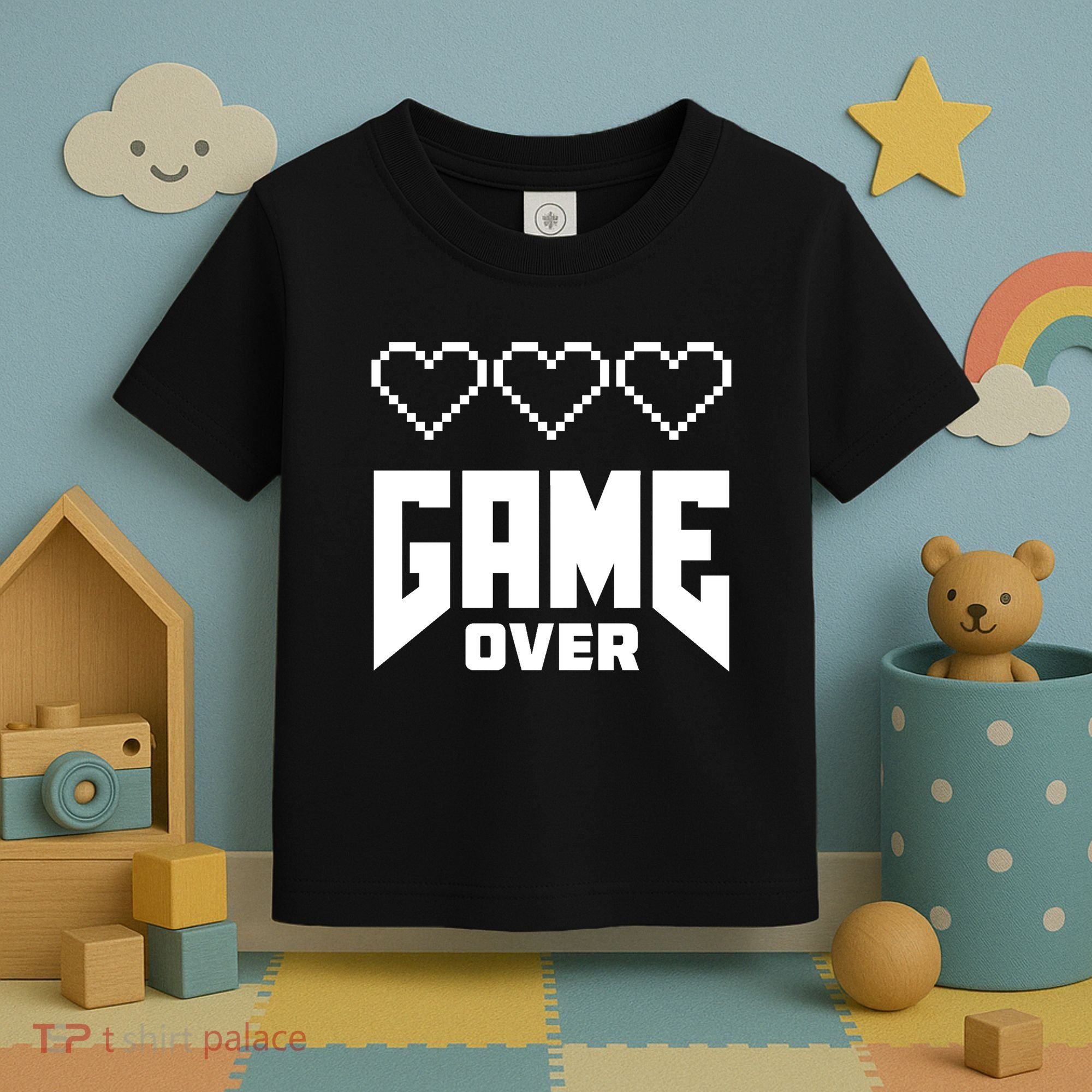 Retro Game Over Out Of Hearts Toddler T-Shirt