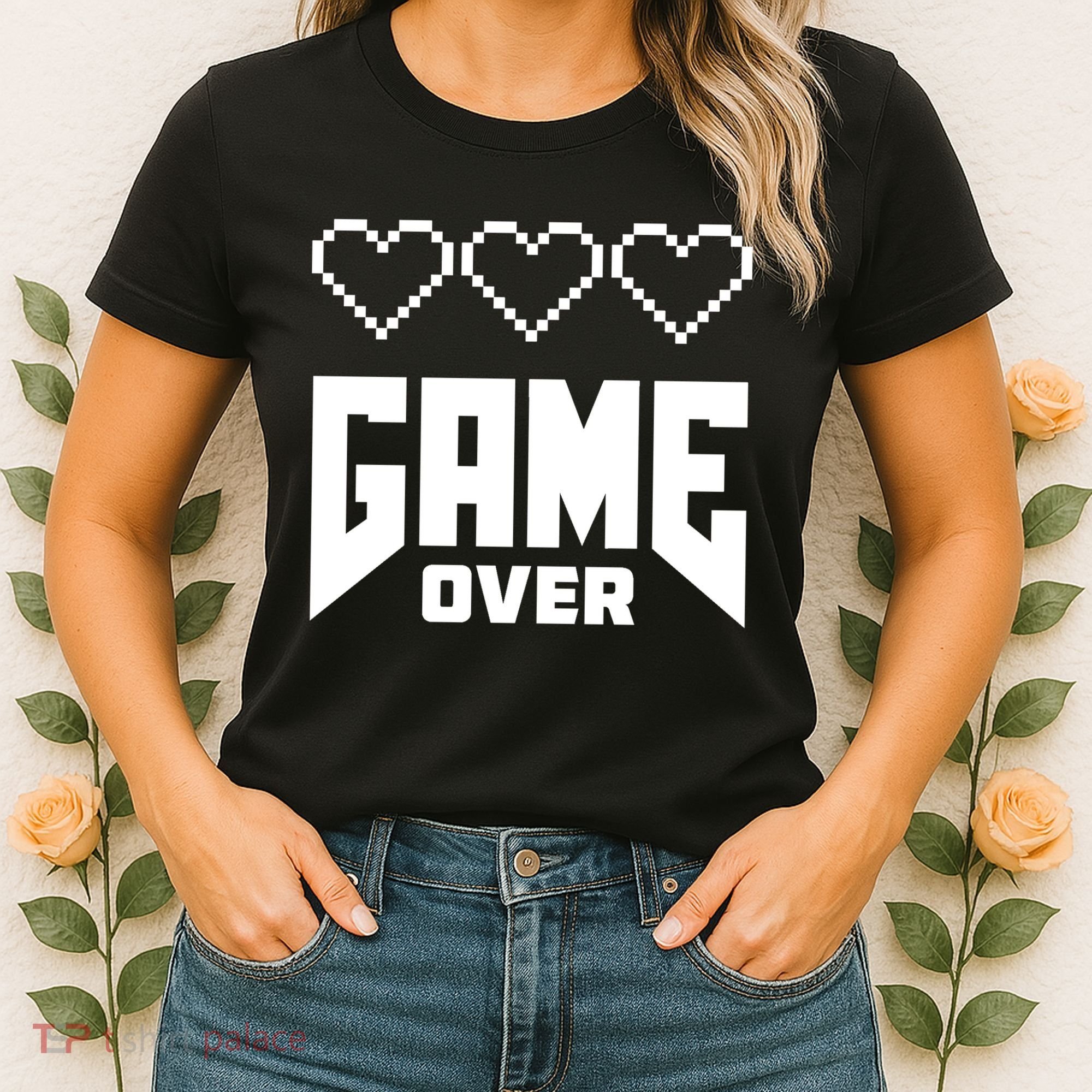 Retro Game Over Out Of Hearts Women's T-Shirt