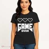 Retro Game Over Out Of Hearts Women's T-Shirt thumb 4