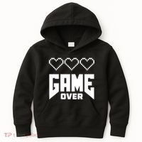Retro Game Over Out Of Hearts Kids Hoodie thumb 0