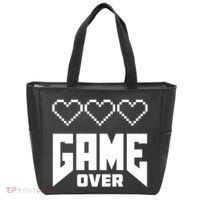 Retro Game Over Out Of Hearts Tote Bag thumb 0