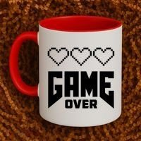 Retro Game Over Out Of Hearts Coffee Mug thumb 2