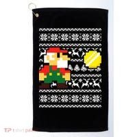 Retro Gamer Gaming Ugly Christmas Golf Towel thumb 0