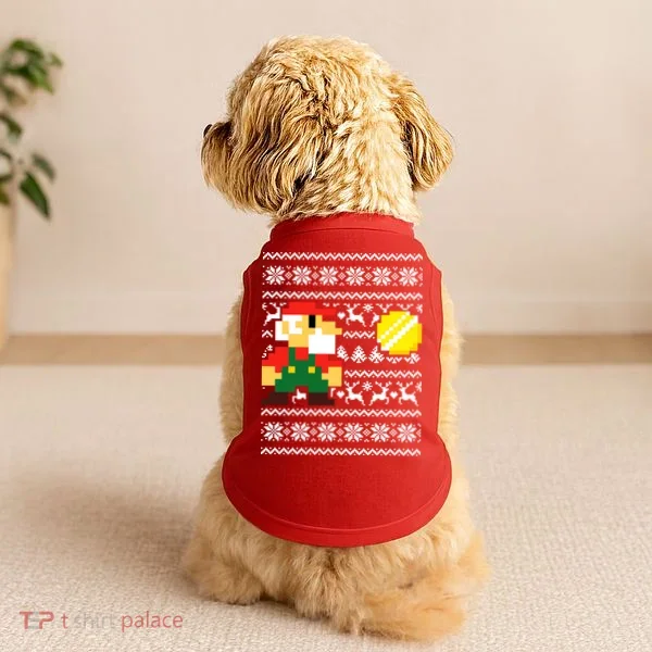 Retro Gamer Gaming Ugly Christmas Doggie Tank