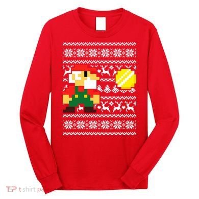 Retro Gamer Gaming Ugly Christmas Long Sleeve Shirt