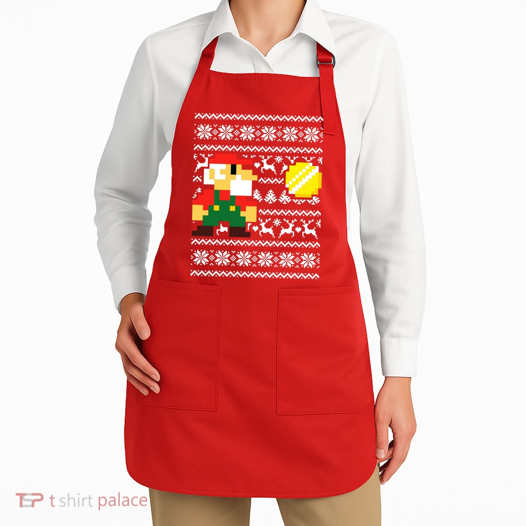 Retro Gamer Gaming Ugly Christmas Apron