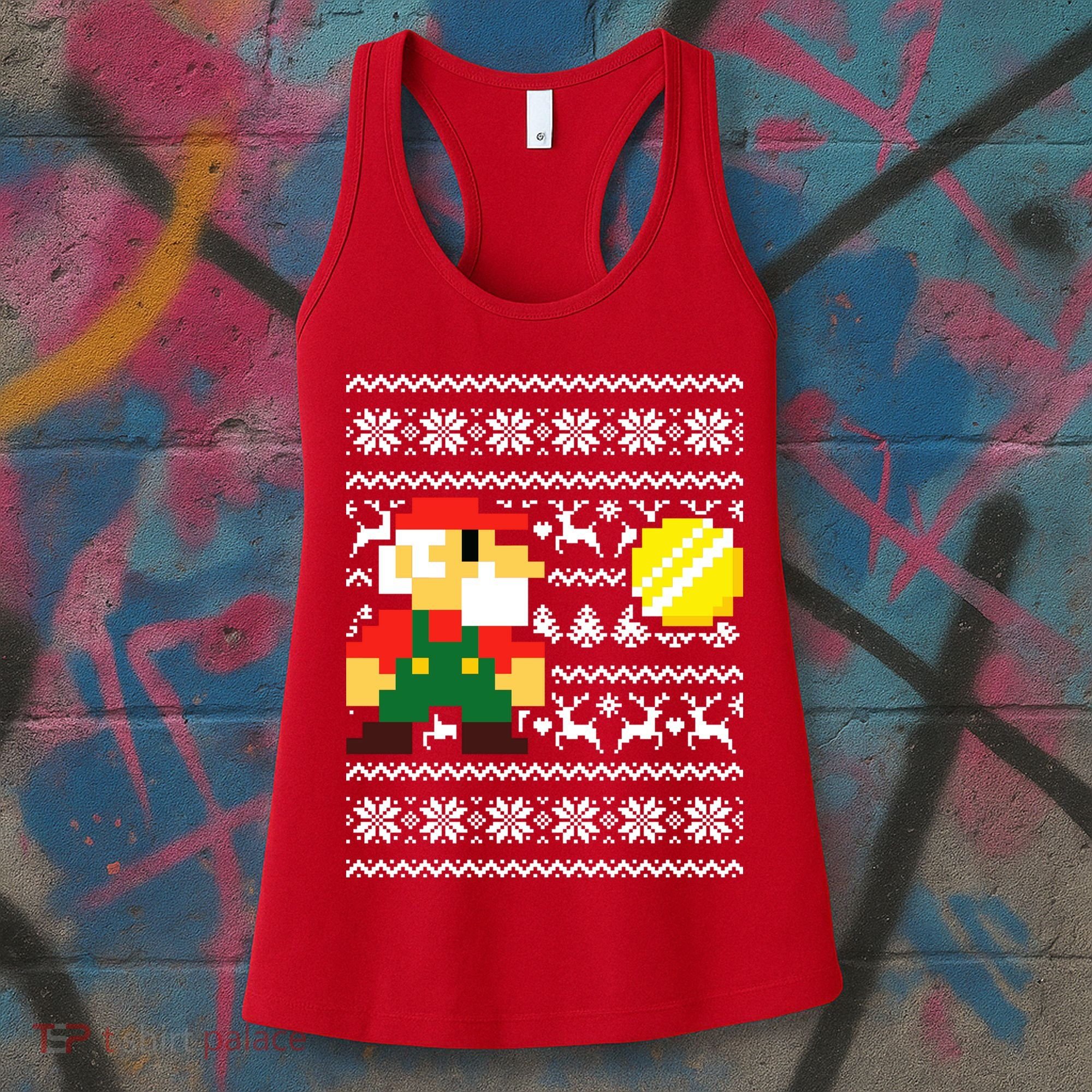 Retro Gamer Gaming Ugly Christmas Women's Tank Top
