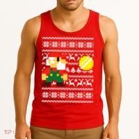 Retro Gamer Gaming Ugly Christmas Tank Top thumb 3