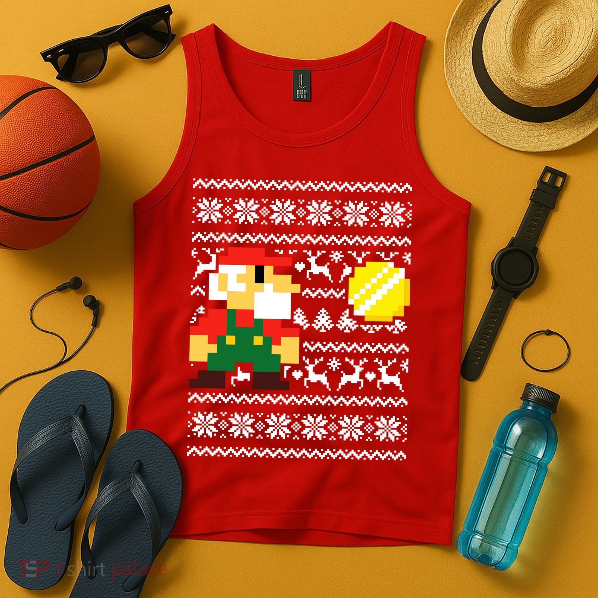 Retro Gamer Gaming Ugly Christmas Tank Top