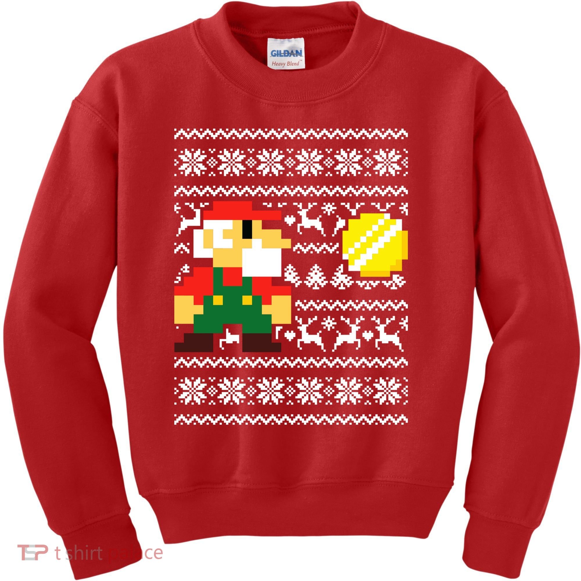 Retro Gamer Gaming Ugly Christmas Kids Sweatshirt