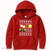 Retro Gamer Gaming Ugly Christmas Kids Hoodie thumb 0