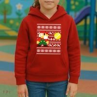 Retro Gamer Gaming Ugly Christmas Kids Hoodie thumb 3