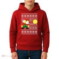 Retro Gamer Gaming Ugly Christmas Kids Hoodie thumb 4