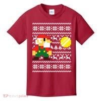 Retro Gamer Gaming Ugly Christmas Kids T-Shirt thumb 0