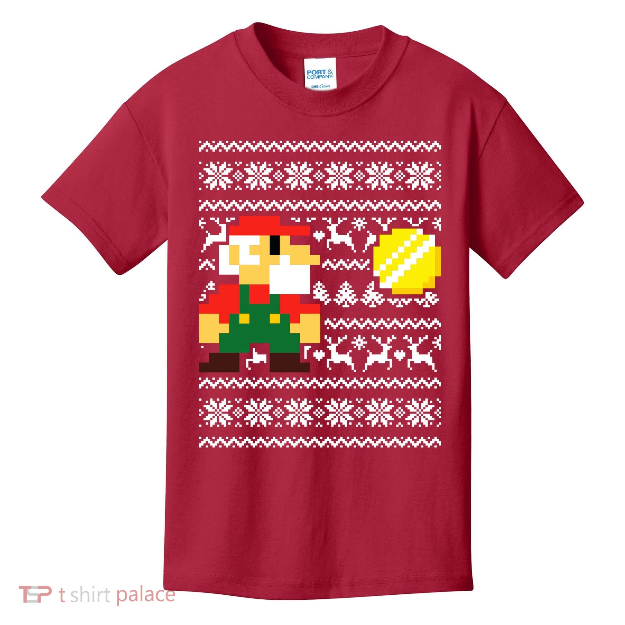 Retro Gamer Gaming Ugly Christmas Kids T-Shirt