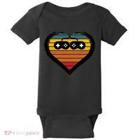 Retro Gamer Heart Baby Bodysuit thumb 0