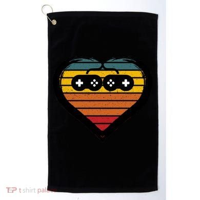 Retro Gamer Heart Golf Towel