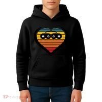Retro Gamer Heart Kids Hoodie thumb 4