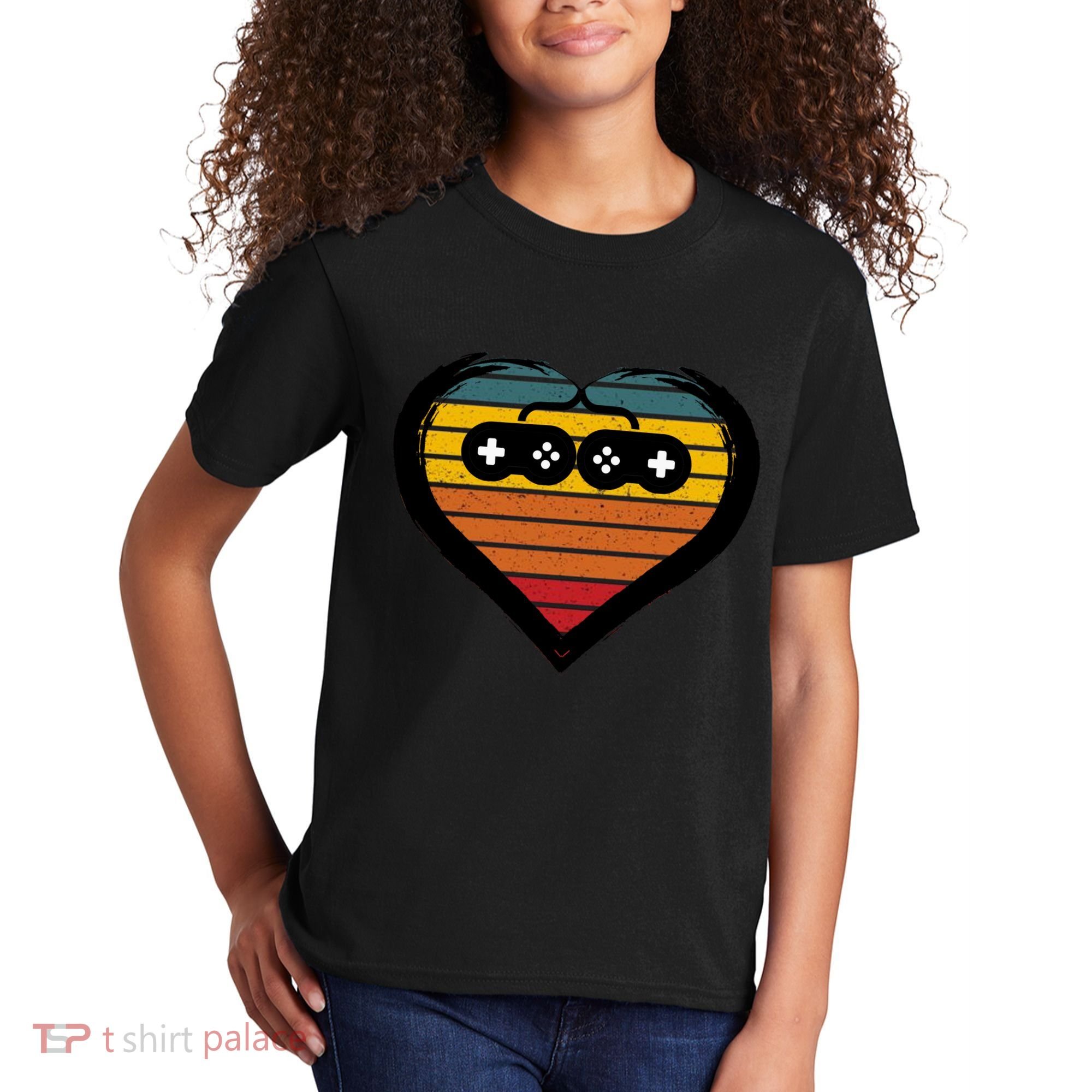 Retro Gamer Heart Kids T-Shirt