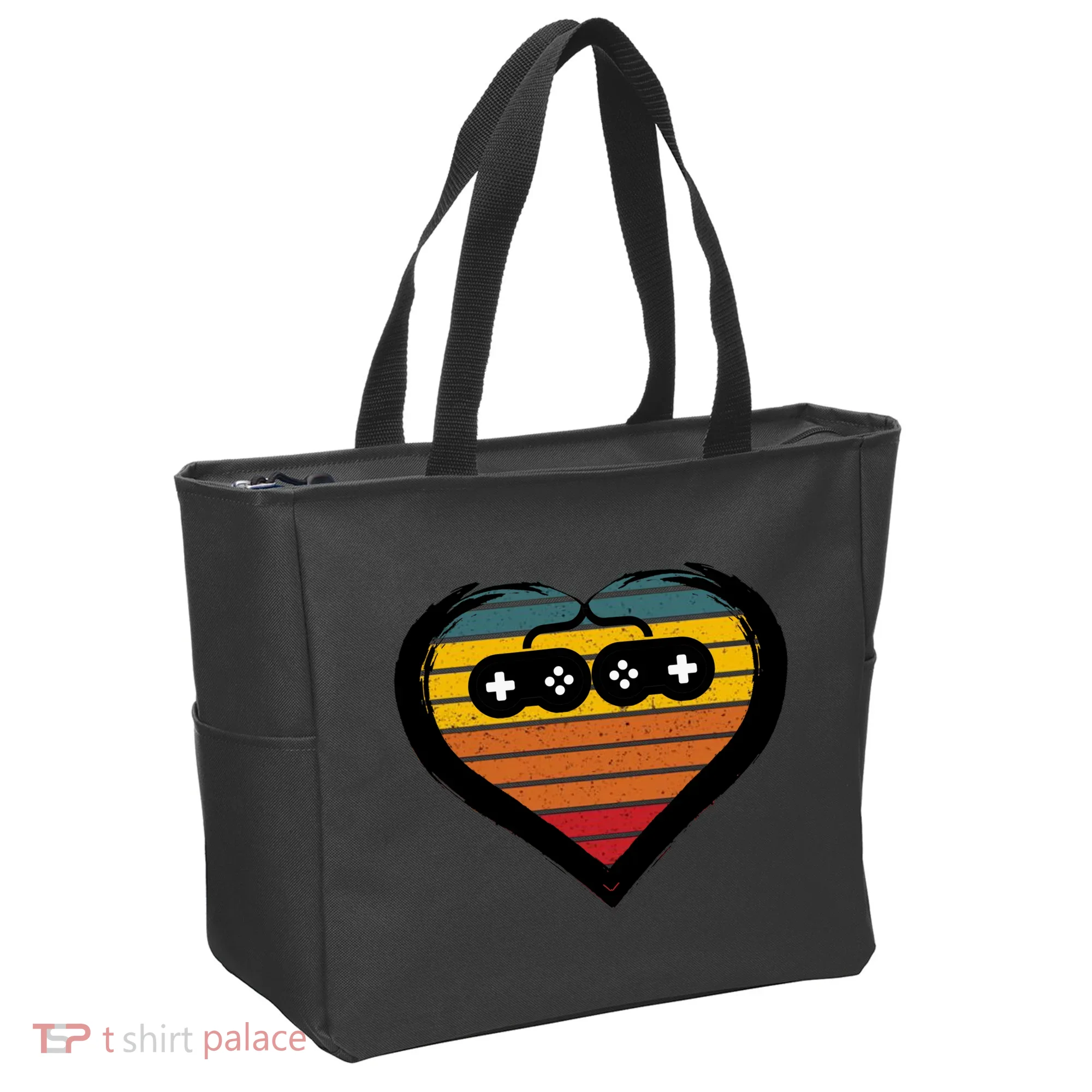 Retro Gamer Heart Tote Bag